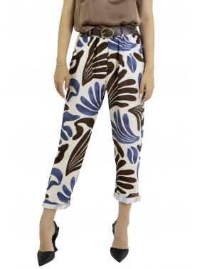 Pantalone fantasia con cinta Thea